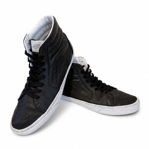 Vans Sk8-Hi Divine Energy Black Leather High Top Sneakers Mens 12 721454